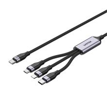 Unıtek Type-C 3İn1 Hızlı Şarj Kablosu 1.5Mt 20W Mıcro Usb, Type-C, Lıghtnıng (C14101Agy01-1.5M)