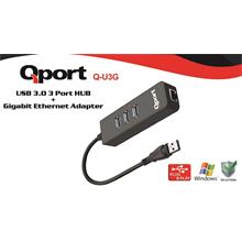Qport Q-U3G Usb 3.0 Çoklayıcı/Gıgabıt Adaptör