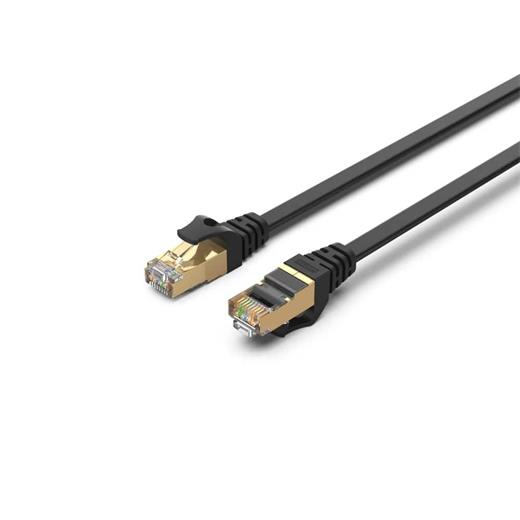 Unıtek Cat7 Patch Kablo 1Mt Flat 10Gbps (C1897Bk-1M)