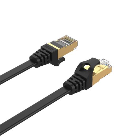 Unıtek Cat7 Patch Kablo 1Mt Flat 10Gbps (C1897Bk-1M)