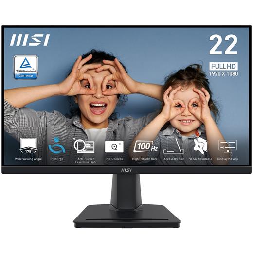 21.45 Msı Pro Mp225V Fhd Flat Va 1Ms 100Hz Adaptıve-Sync