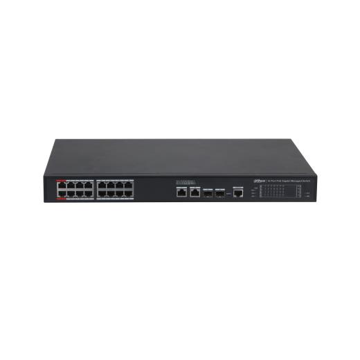 Dahua S4220-16Gt-240 16 Port 16Xge-2Xge-2Xge/Sfp Yönetilebilir 240W Poe Switch