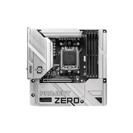 Msı B650M Project Zero Am5 Ddr5 7600Mhz(Oc) Hdmı Dp M.2 Usb3.2 2.5G Lan Wı-Fı 6E Matx