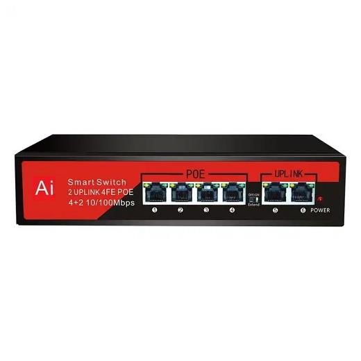 Ezcool Ez-04Pse 4Port 4Fe+2Fe Megabit Poe Switch 65W