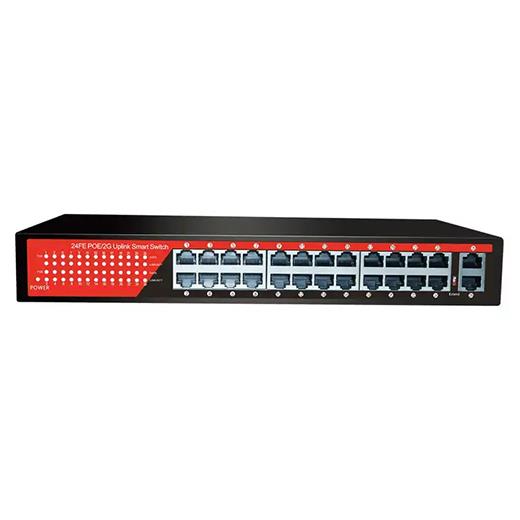 Ezcool Ez-24Psf 24 Port 24Xfe+2Xge Gigabit Poe Switch 320W