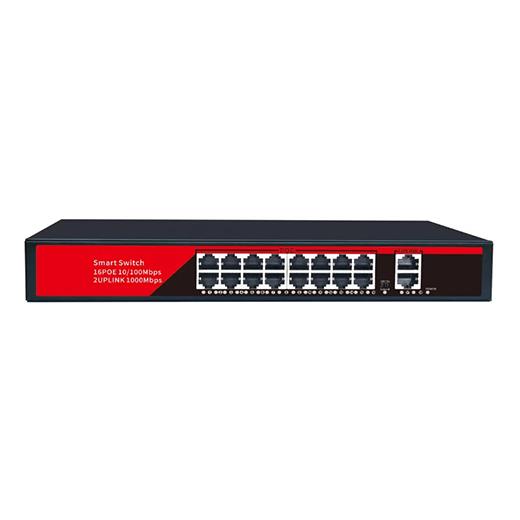 Ezcool Ez-16Psf 16 Port 16Xfe+2Xge Gigabit Poe Switch 240W