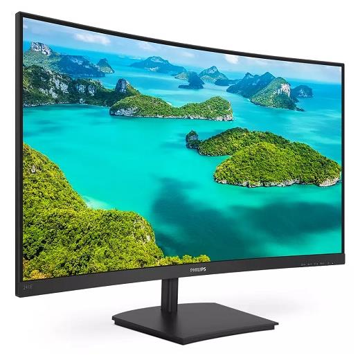 23.8 Phılıps 241E1Sc/00 Ips Curved Fhd 4Ms 75Hz Vga Hdmı 