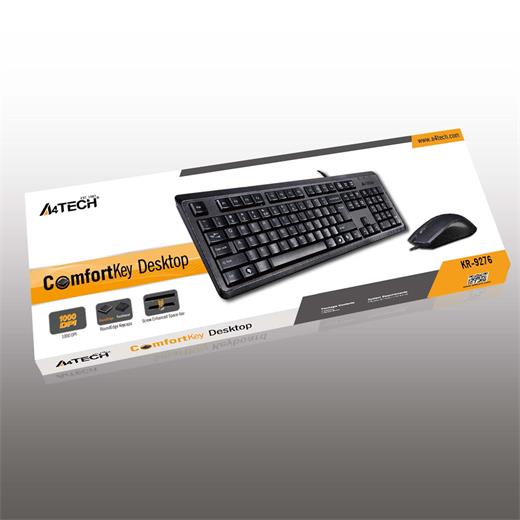 A4 Tech Kr-9276 Q Usb Standart Klavye+Optik Mouse