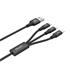 Unıtek Usb-A 3İn1 Hızlı Şarj Kablosu 1.2Mt 2.4A Mıcro Usb, Type-C, Lıghtnıng (C14049Bk)