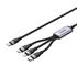 Unıtek Type-C 3İn1 Hızlı Şarj Kablosu 1.5Mt 20W Mıcro Usb, Type-C, Lıghtnıng (C14101Agy01-1.5M)